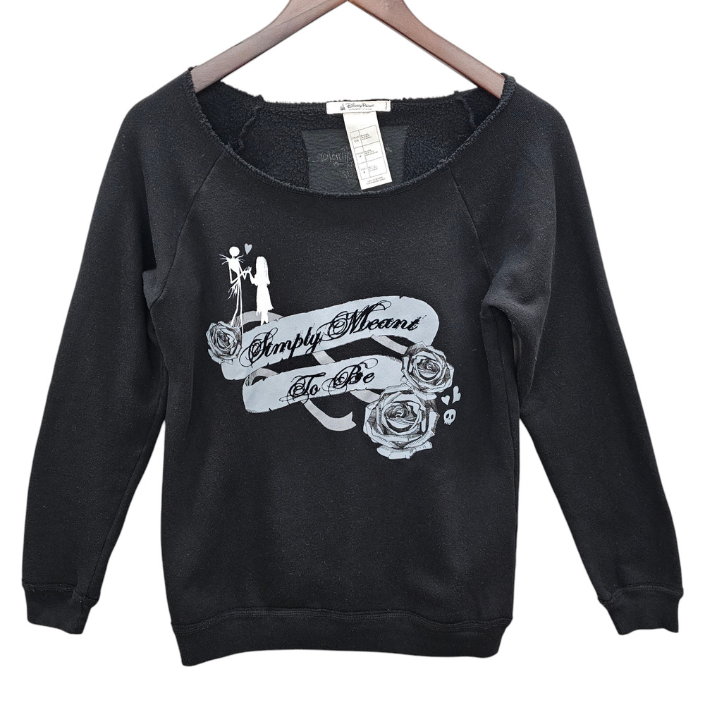 Nightmare Before Christmas Shirt Women Small Disney Park Fleece Jack Skellington